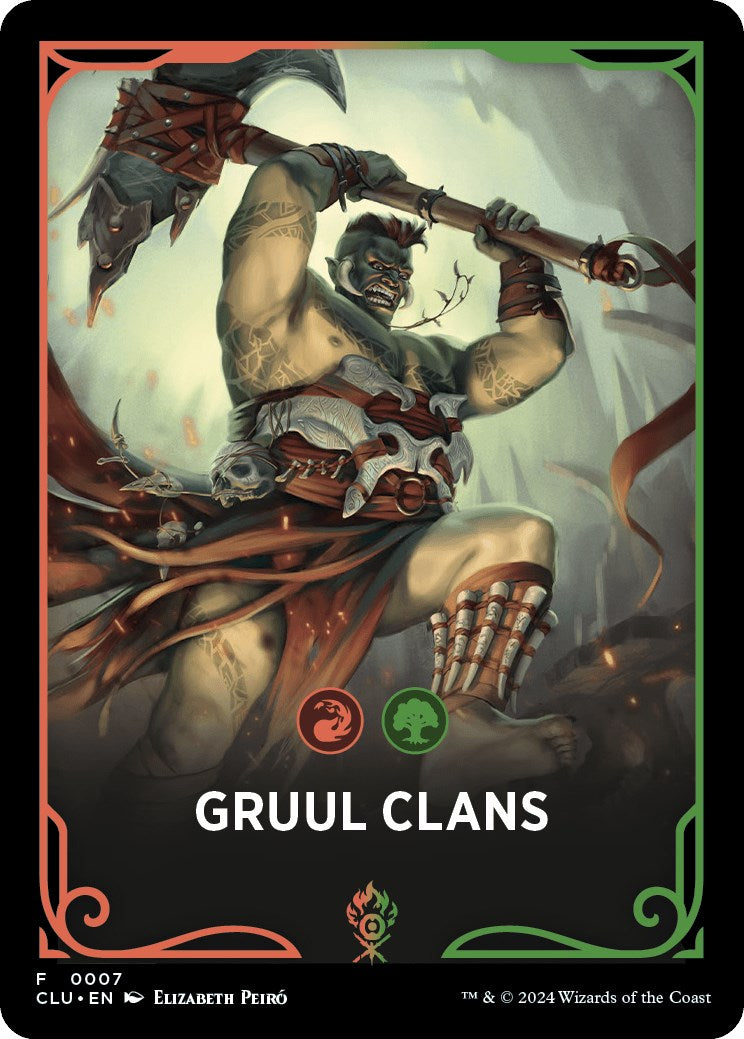 Gruul Clans Theme Card [Ravnica: Clue Edition Tokens] | Lots Moore NSW