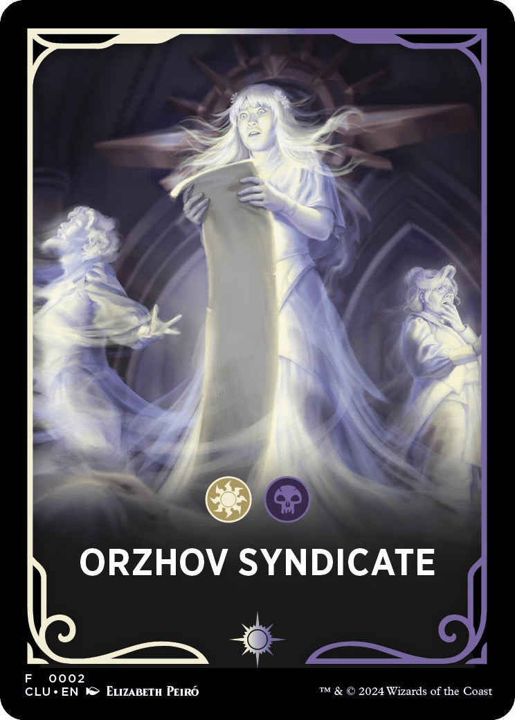 Orzhov Syndicate Theme Card [Ravnica: Clue Edition Tokens] | Lots Moore NSW