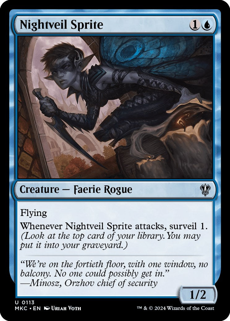 Nightveil Sprite [Murders at Karlov Manor Commander] | Lots Moore NSW
