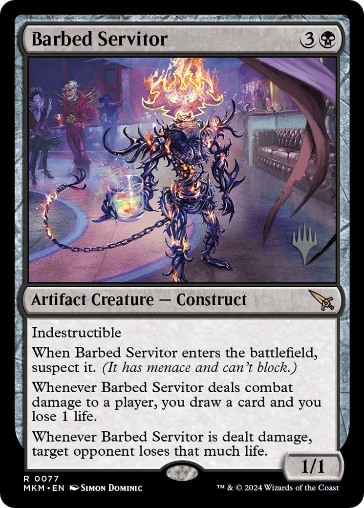 Barbed Servitor (Promo Pack) [Murders at Karlov Manor Promos] | Lots Moore NSW