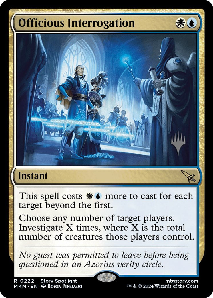 Officious Interrogation (Promo Pack) [Murders at Karlov Manor Promos] | Lots Moore NSW