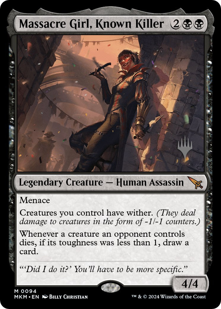 Massacre Girl, Known Killer (Promo Pack) [Murders at Karlov Manor Promos] | Lots Moore NSW