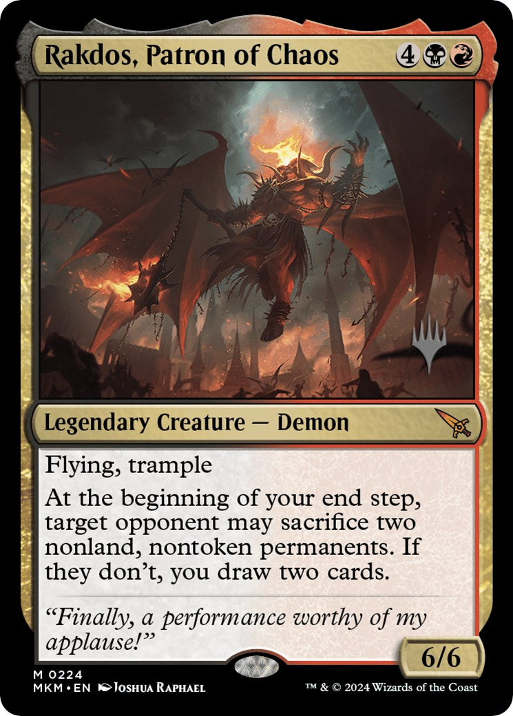 Rakdos, Patron of Chaos (Promo Pack) [Murders at Karlov Manor Promos] | Lots Moore NSW