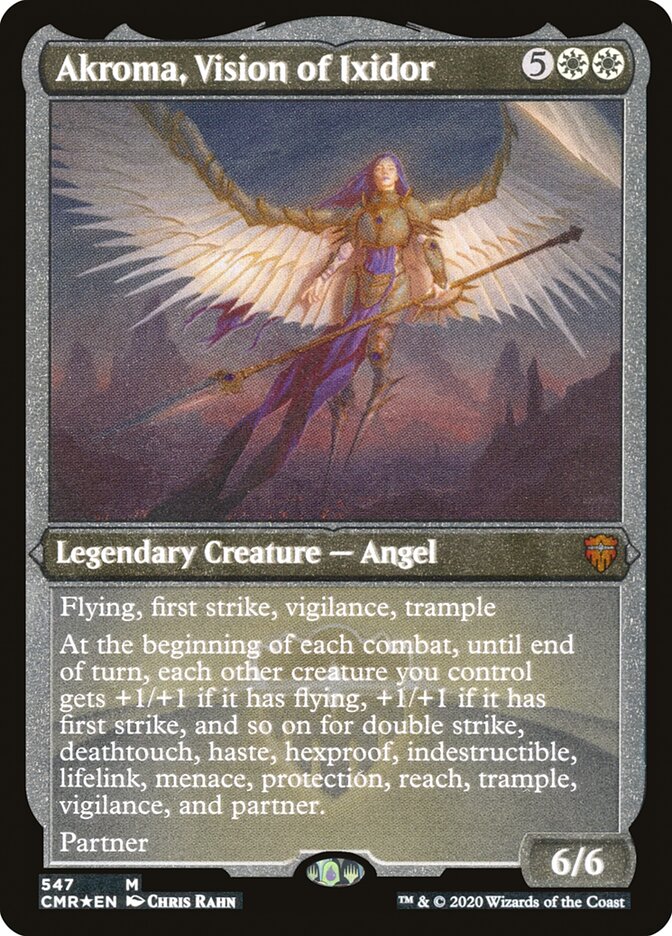 Akroma, Vision of Ixidor (Etched) [Commander Legends] | Lots Moore NSW