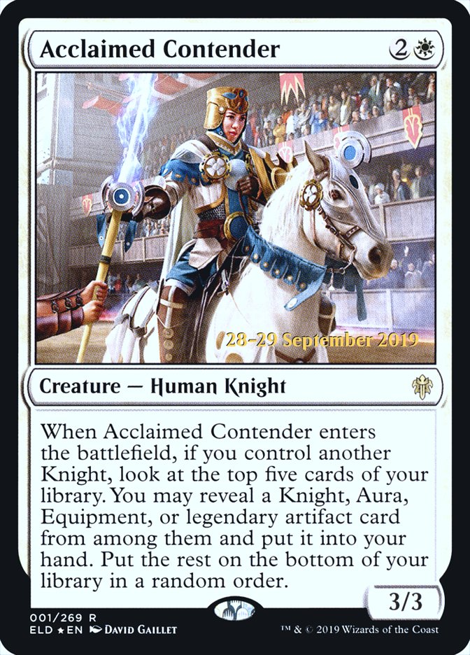 Acclaimed Contender [Throne of Eldraine Prerelease Promos] | Lots Moore NSW