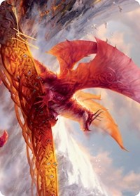 Goldspan Dragon Art Card (Gold-Stamped Signature) [Kaldheim Art Series] | Lots Moore NSW