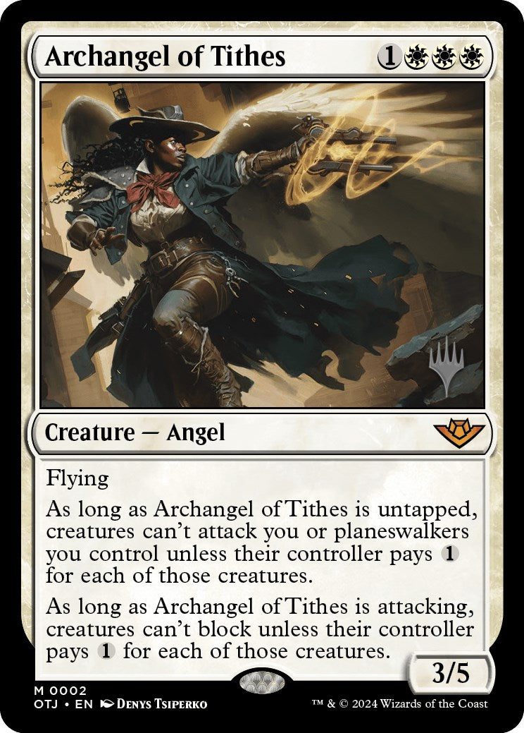 Archangel of Tithes (Promo Pack) [Outlaws of Thunder Junction Promos] | Lots Moore NSW
