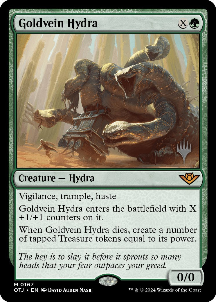 Goldvein Hydra (Promo Pack) [Outlaws of Thunder Junction Promos] | Lots Moore NSW