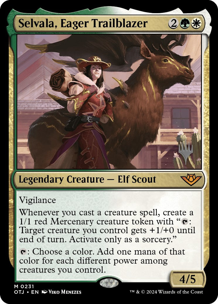 Selvala, Eager Trailblazer (Promo Pack) [Outlaws of Thunder Junction Promos] | Lots Moore NSW