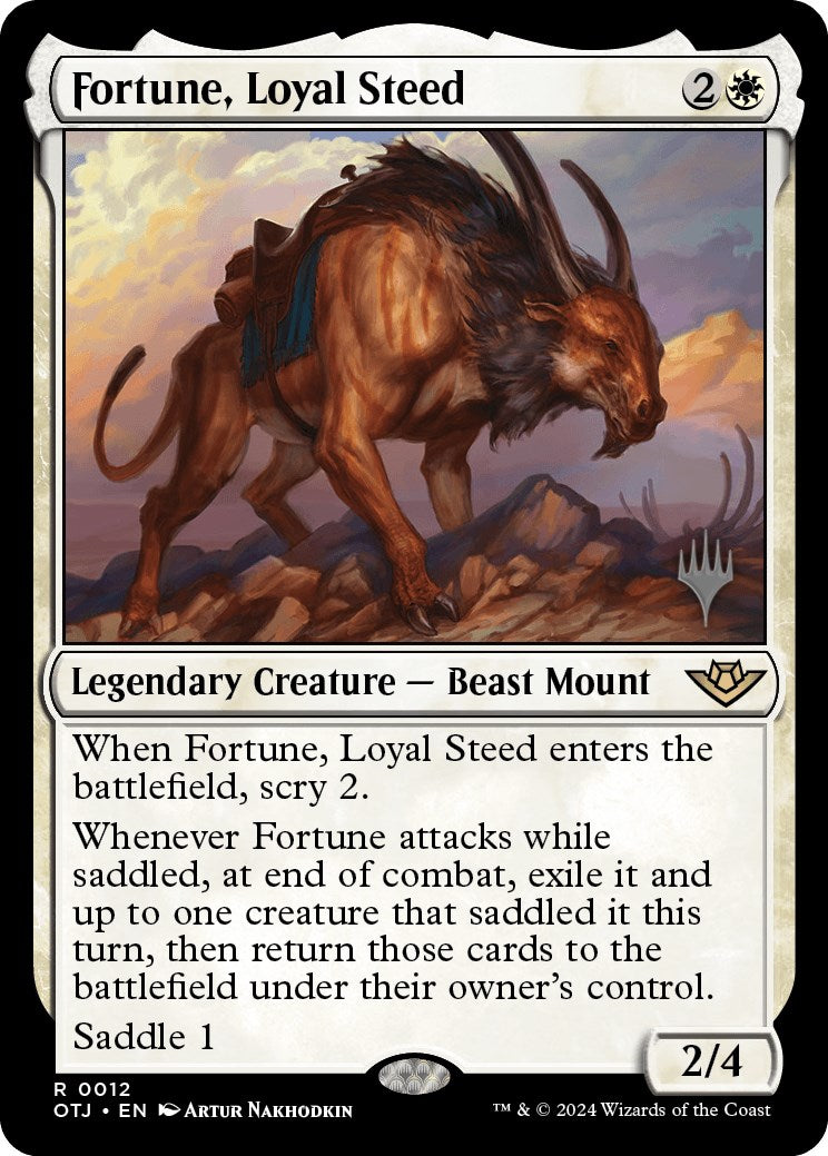 Fortune, Loyal Steed (Promo Pack) [Outlaws of Thunder Junction Promos] | Lots Moore NSW