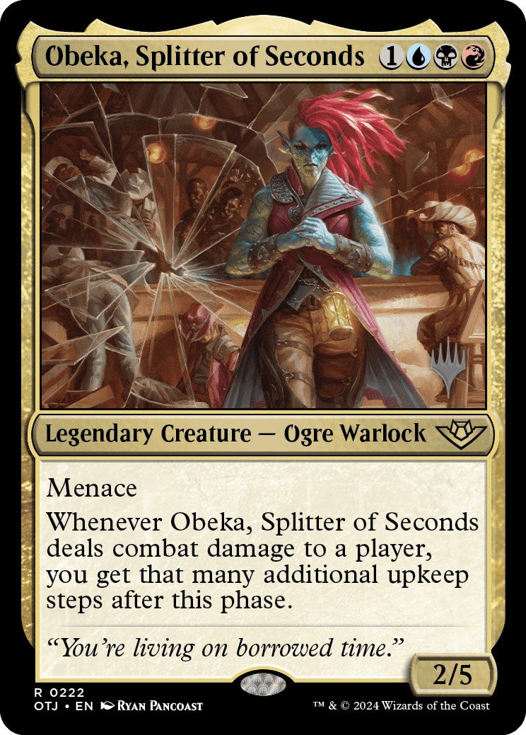 Obeka, Splitter of Seconds (Promo Pack) [Outlaws of Thunder Junction Promos] | Lots Moore NSW