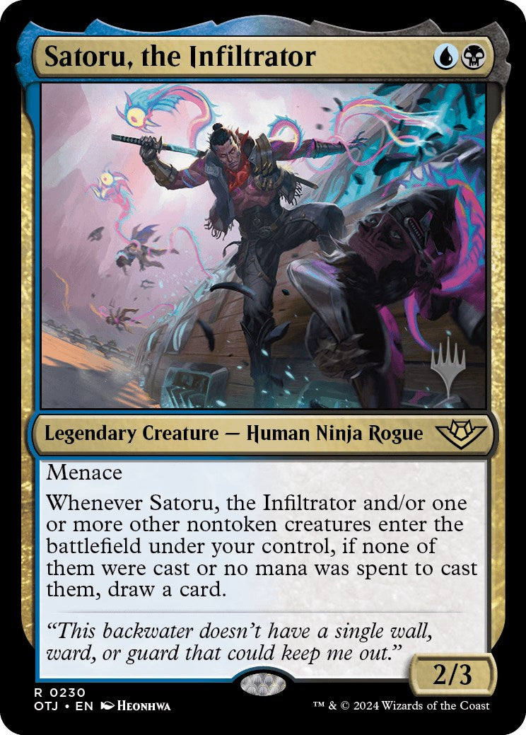 Satoru, the Infiltrator (Promo Pack) [Outlaws of Thunder Junction Promos] | Lots Moore NSW