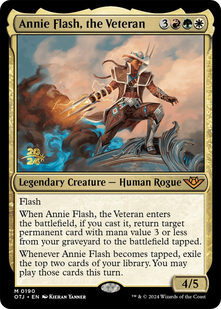 Annie Flash, the Veteran [Outlaws of Thunder Junction Prerelease Promos] | Lots Moore NSW