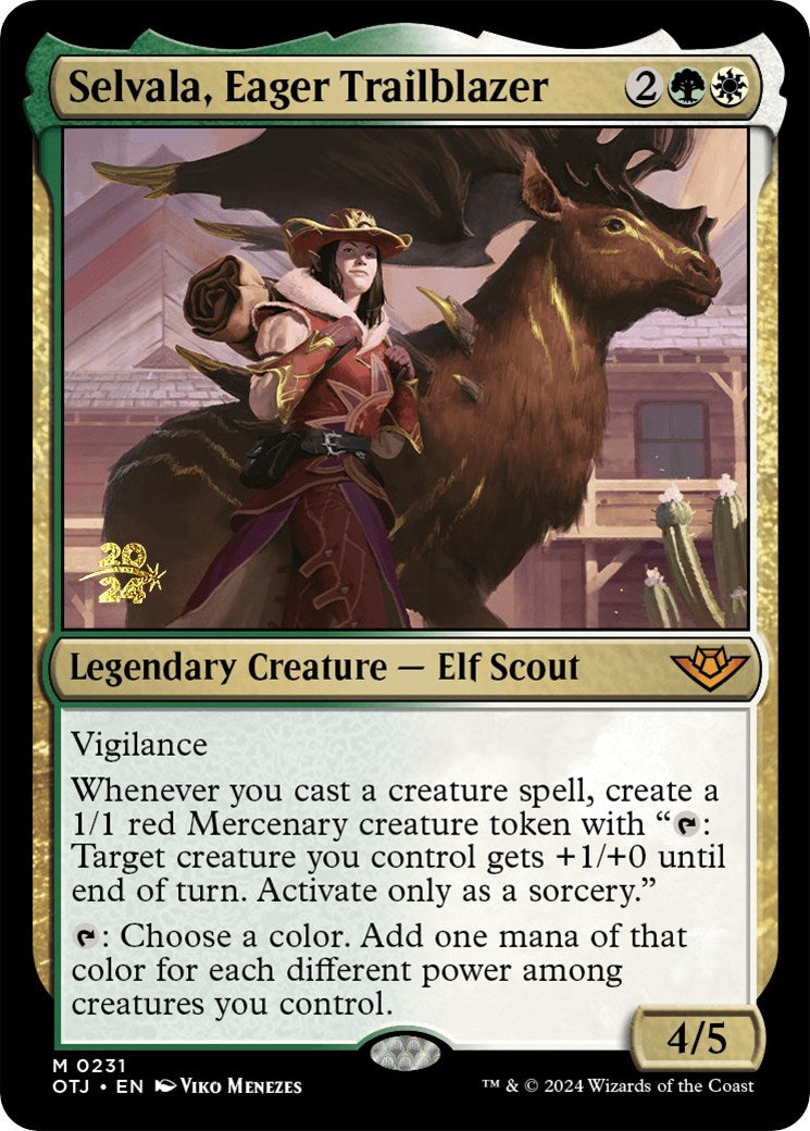 Selvala, Eager Trailblazer [Outlaws of Thunder Junction Prerelease Promos] | Lots Moore NSW