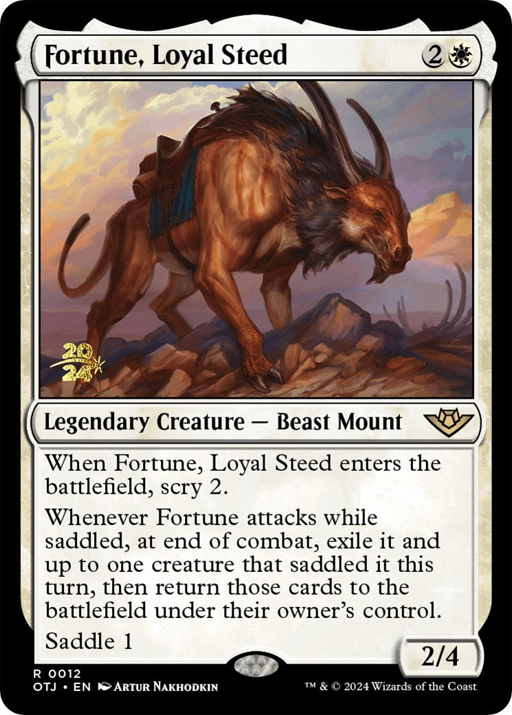 Fortune, Loyal Steed [Outlaws of Thunder Junction Prerelease Promos] | Lots Moore NSW