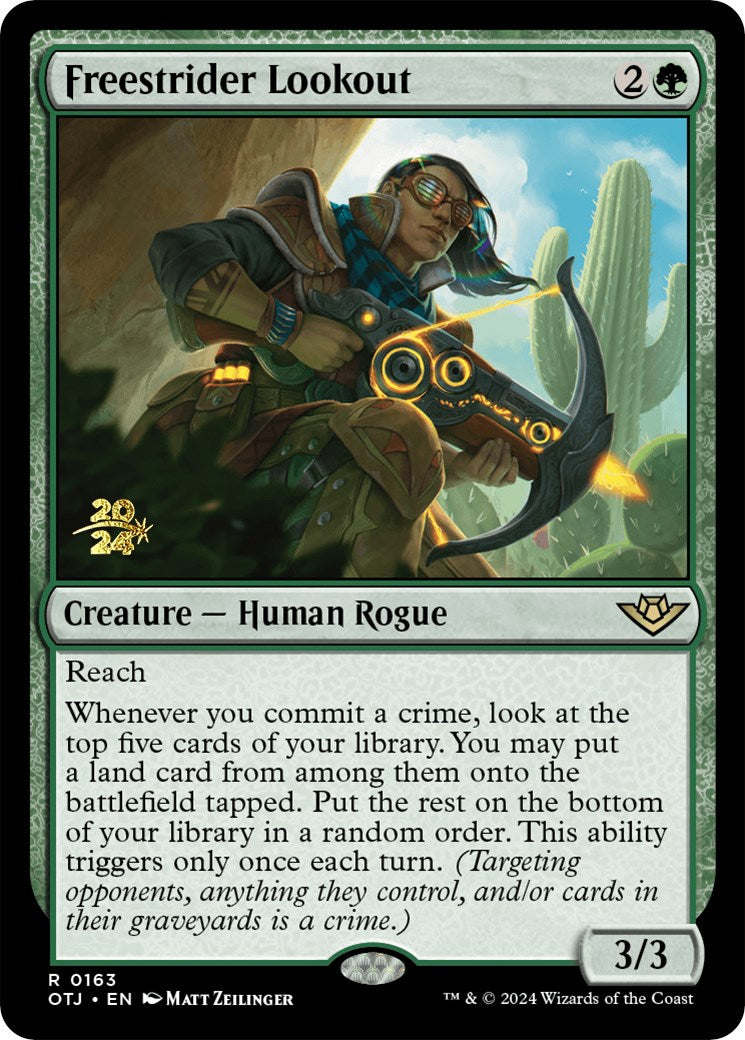 Freestrider Lookout [Outlaws of Thunder Junction Prerelease Promos] | Lots Moore NSW