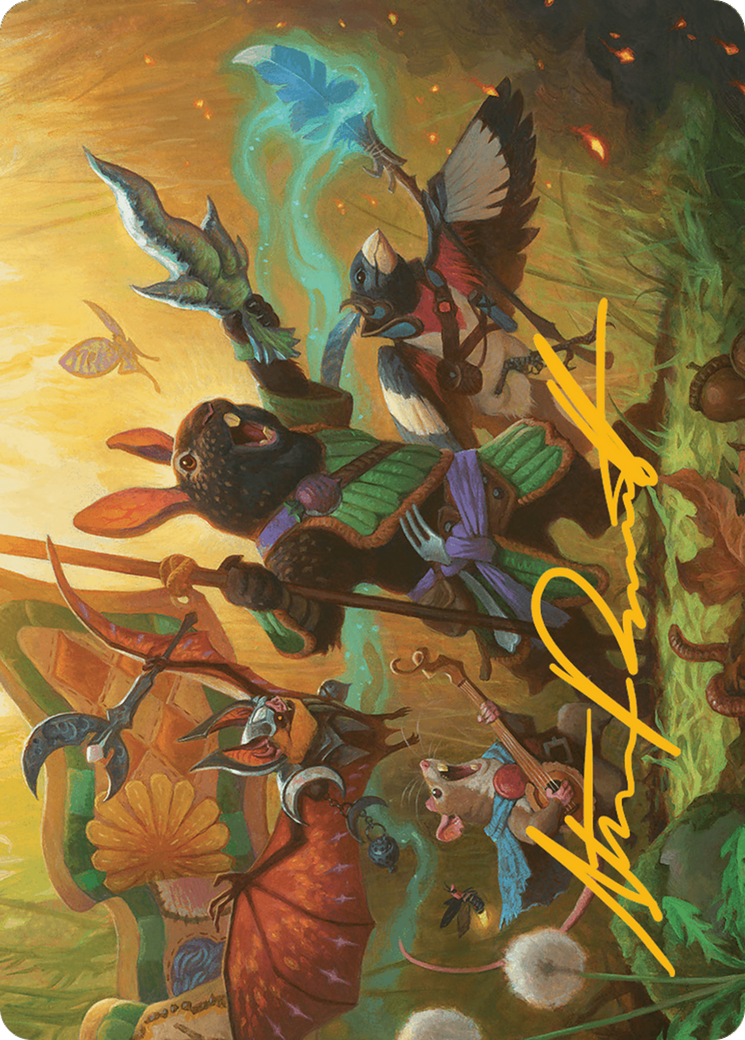 Valley Questcaller Art Card (Gold-Stamped Signature) [Bloomburrow Art Series] | Lots Moore NSW