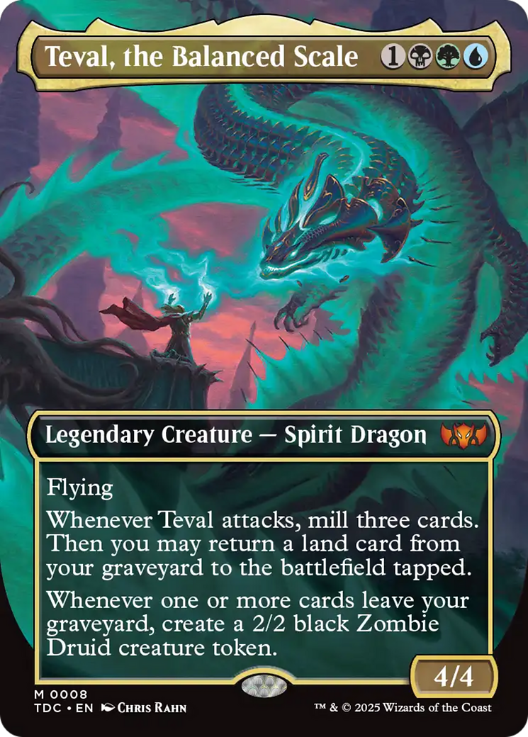 Teval, the Balanced Scale (Borderless) [Tarkir: Dragonstorm Commander] | Lots Moore NSW