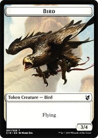Bird (001) // Sculpture Double-Sided Token [Commander 2019 Tokens] | Lots Moore NSW