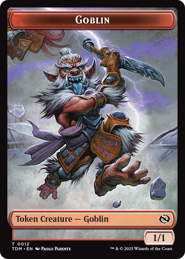 Goblin // Warrior Double-Sided Token [Tarkir: Dragonstorm Tokens] | Lots Moore NSW