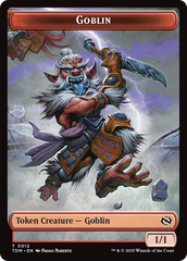 Goblin // Warrior Double-Sided Token [Tarkir: Dragonstorm Tokens] | Lots Moore NSW