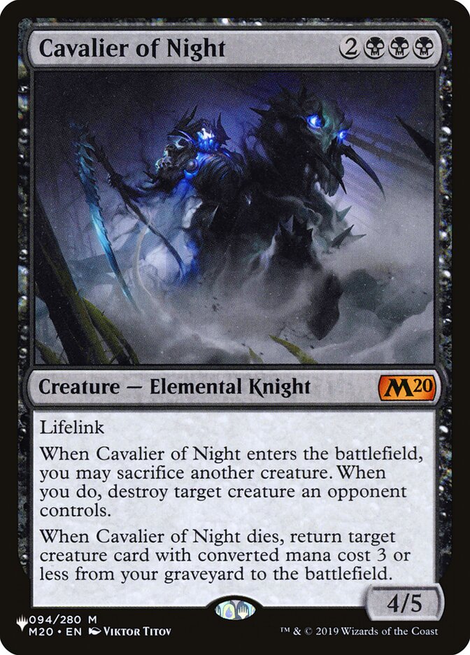 Cavalier of Night [The List] | Lots Moore NSW