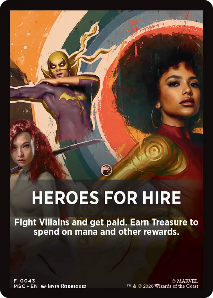 Heroes For Hire Theme Card [Marvel Super Heroes Commander] | Lots Moore NSW