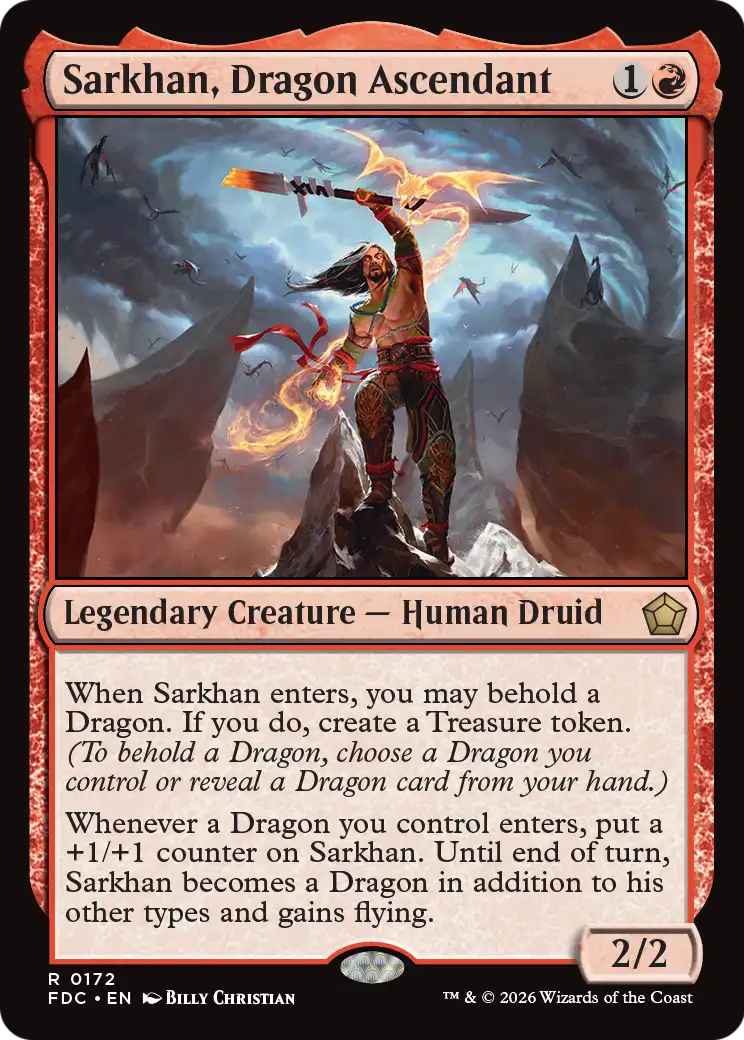 Sarkhan, Dragon Ascendant [Foundations Commander] | Lots Moore NSW