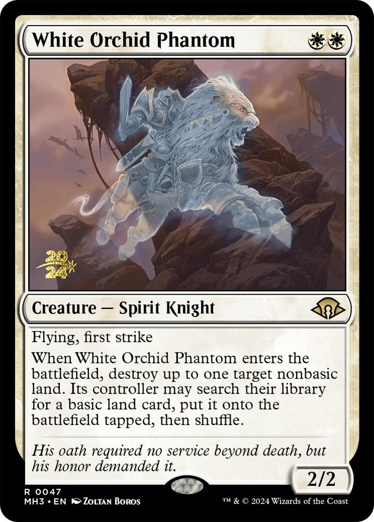 White Orchid Phantom [Modern Horizons 3 Prerelease Promos] | Lots Moore NSW