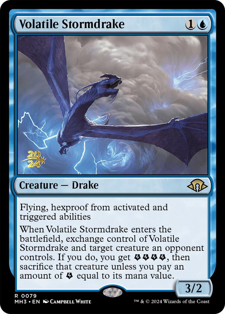 Volatile Stormdrake [Modern Horizons 3 Prerelease Promos] | Lots Moore NSW