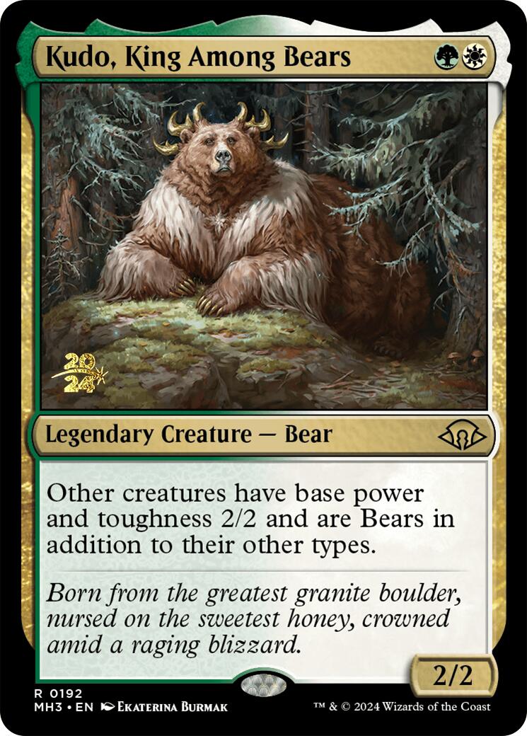 Kudo, King Among Bears [Modern Horizons 3 Prerelease Promos] | Lots Moore NSW