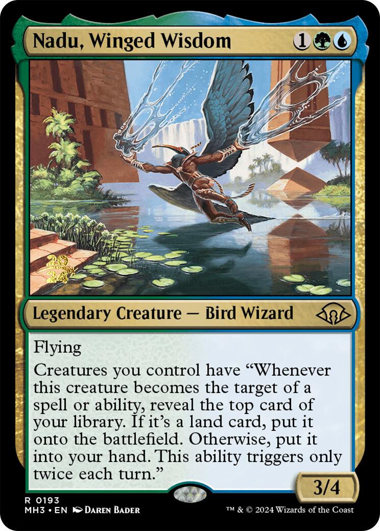 Nadu, Winged Wisdom [Modern Horizons 3 Prerelease Promos] | Lots Moore NSW