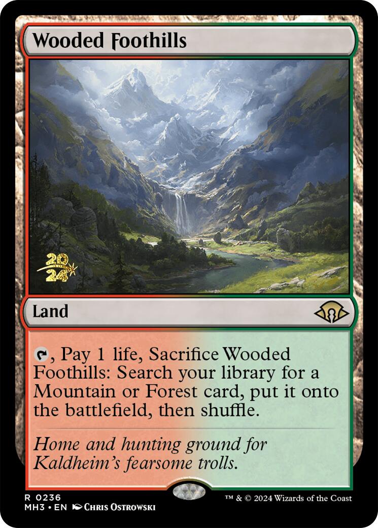 Wooded Foothills [Modern Horizons 3 Prerelease Promos] | Lots Moore NSW