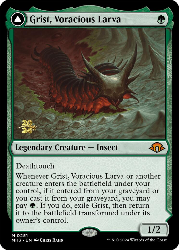 Grist, Voracious Larva [Modern Horizons 3 Prerelease Promos] | Lots Moore NSW