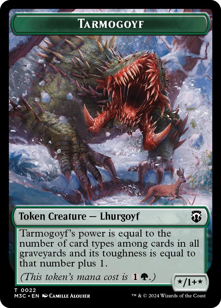 Tarmogoyf // Saproling Double-Sided Token [Modern Horizons 3 Commander Tokens] | Lots Moore NSW