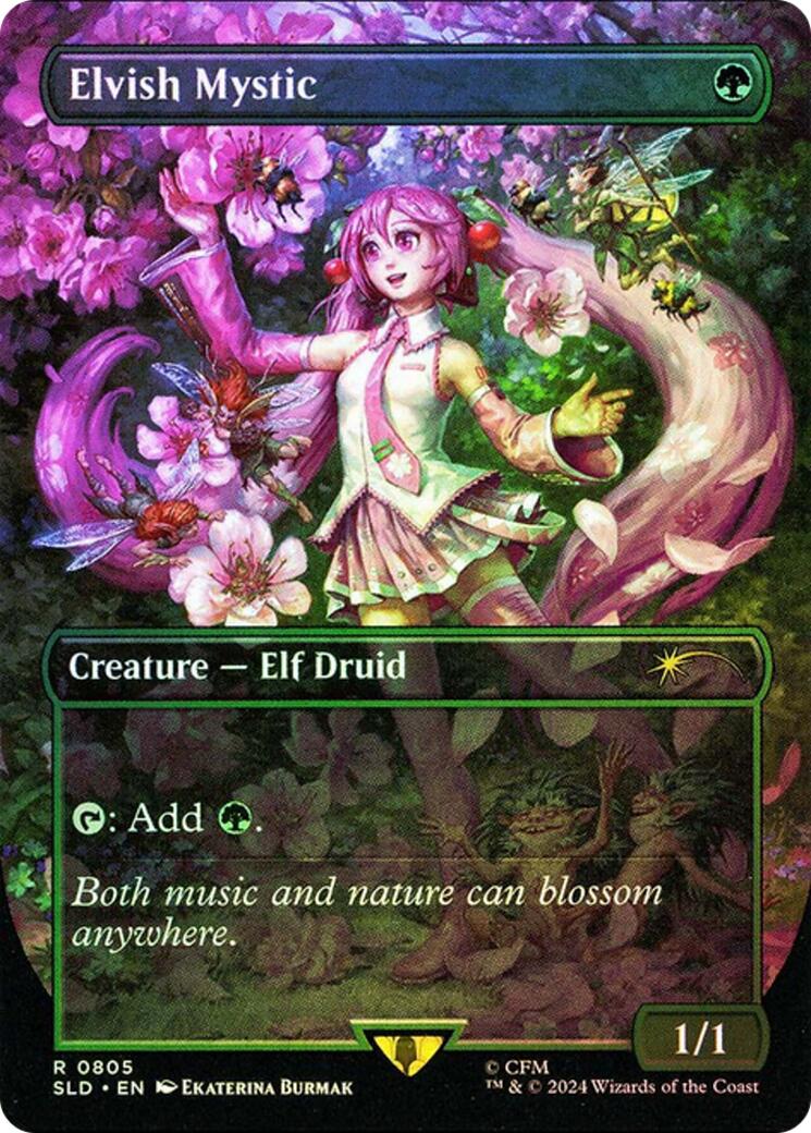 Elvish Mystic (0805 - Japanese Rainbow Foil) [Secret Lair Drop Series] | Lots Moore NSW