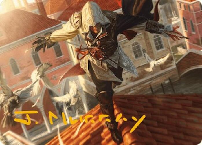 Ezio, Blade of Vengeance Art Card (Gold-Stamped Signature) [Assassin's Creed Art Series] | Lots Moore NSW