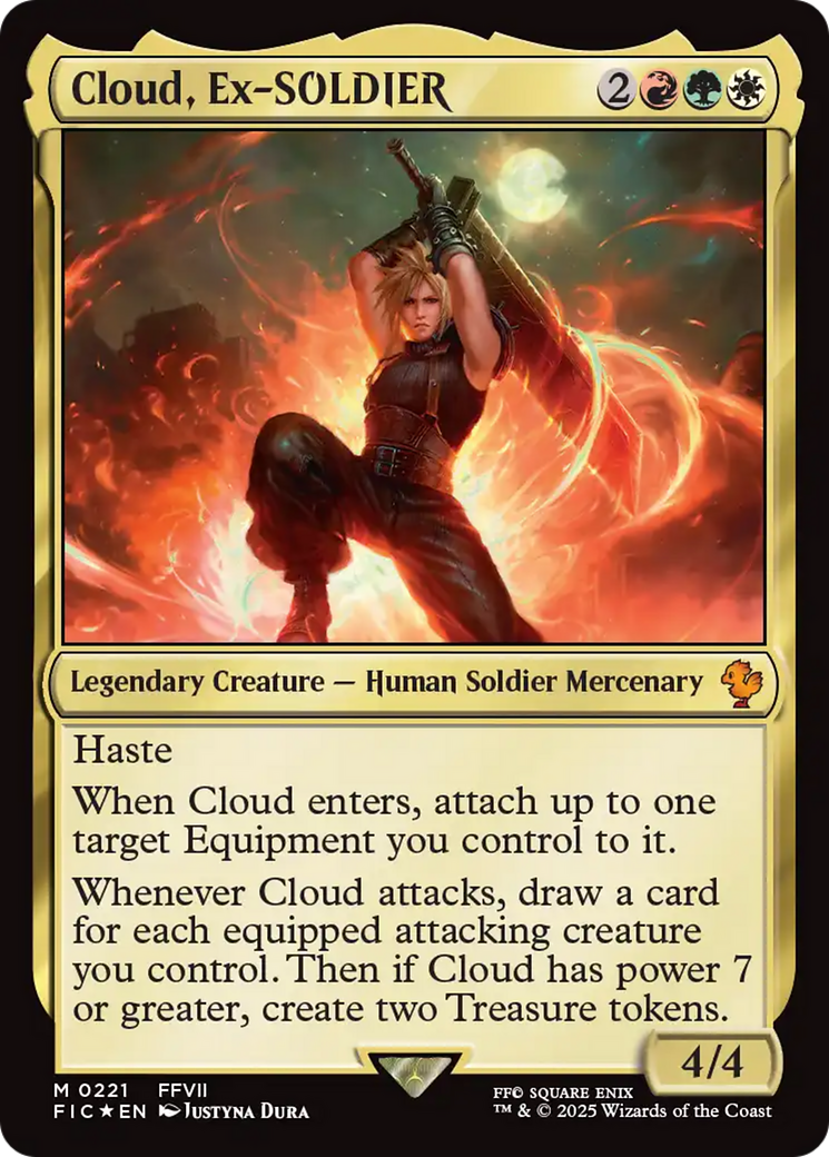 Cloud, Ex-SOLDIER (Surge Foil) [FINAL FANTASY Commander] | Lots Moore NSW