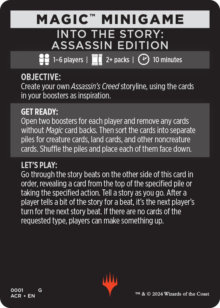 Into The Story: Assassin Edition (Magic Minigame) [Assassin's Creed Minigame] | Lots Moore NSW