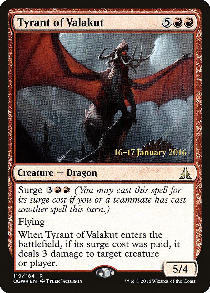 Tyrant of Valakut [Oath of the Gatewatch Prerelease Promos] | Lots Moore NSW