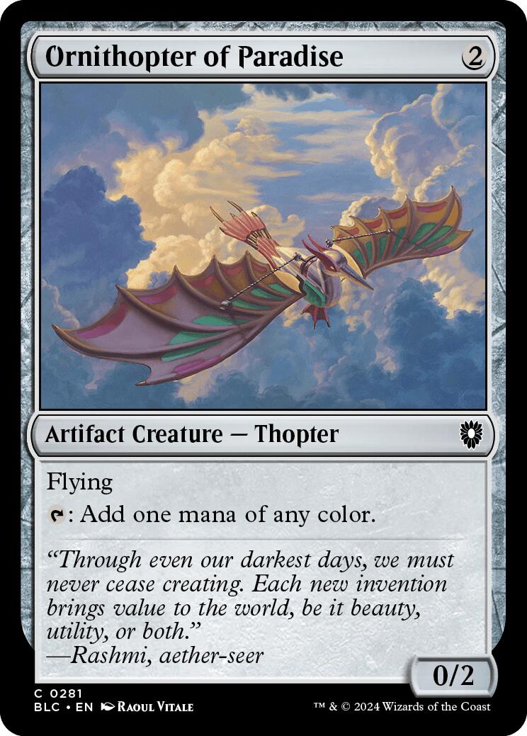 Ornithopter of Paradise [Bloomburrow Commander] | Lots Moore NSW