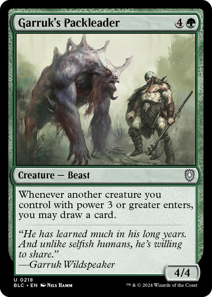 Garruk's Packleader [Bloomburrow Commander] | Lots Moore NSW