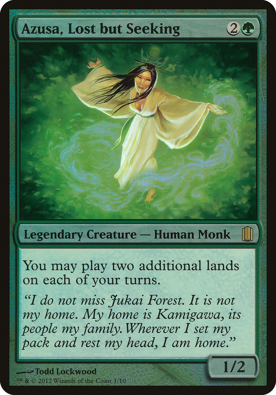 Azusa, Lost but Seeking (Oversized) [Commander's Arsenal Oversized] | Lots Moore NSW