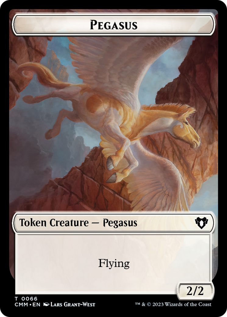 Copy (54) // Pegasus Double-Sided Token [Commander Masters Tokens] | Lots Moore NSW