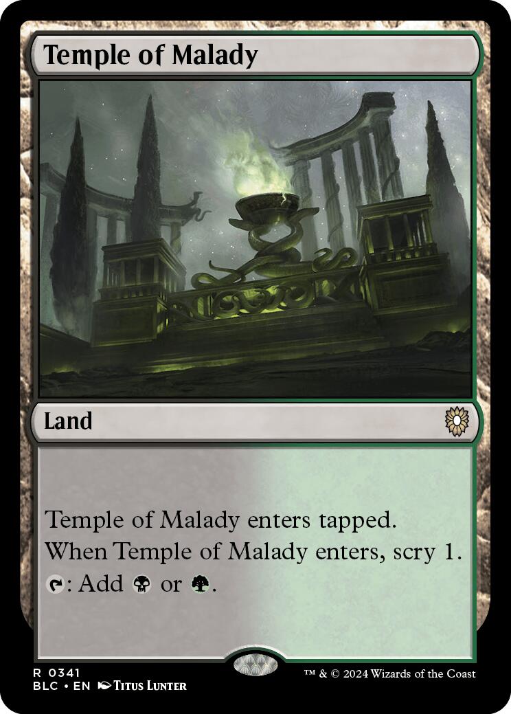 Temple of Malady [Bloomburrow Commander] | Lots Moore NSW