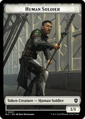 Human Soldier // Wolf (035) Double-Sided Token [Bloomburrow Commander Tokens] | Lots Moore NSW