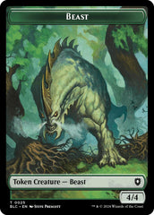 Cat // Beast (025) Double-Sided Token [Bloomburrow Commander Tokens] | Lots Moore NSW