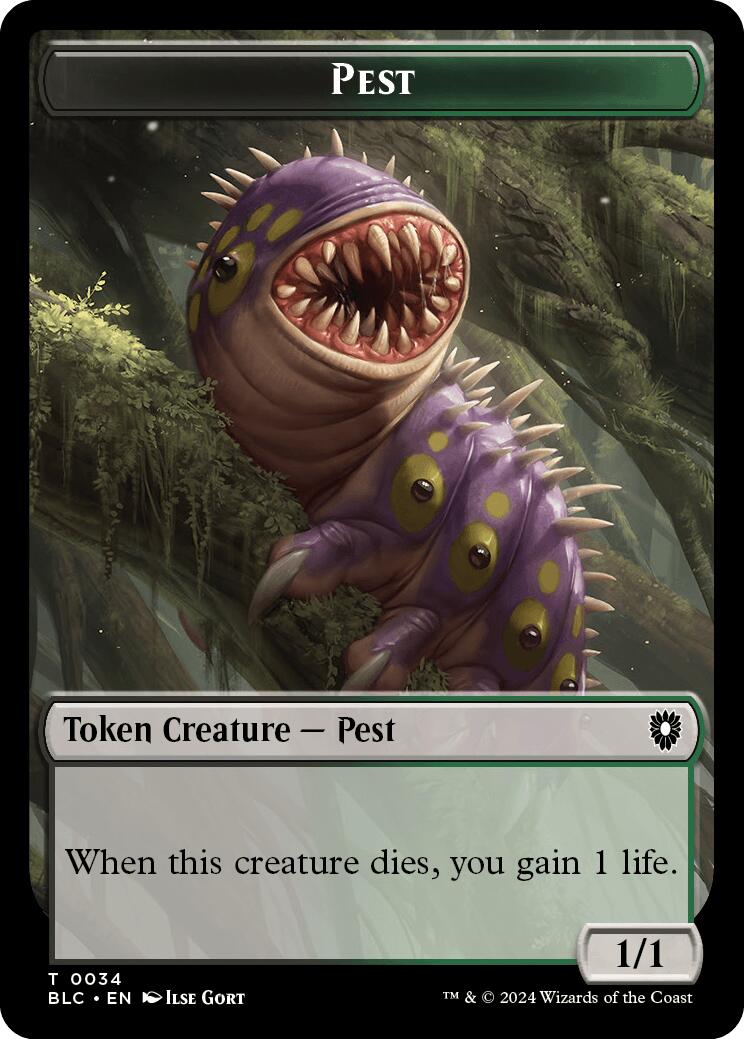 Pest // Shapeshifter Double-Sided Token [Bloomburrow Commander Tokens] | Lots Moore NSW