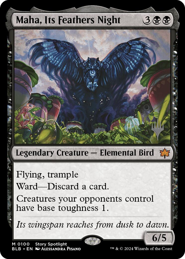 Maha, Its Feathers Night (Promo Pack) [Bloomburrow Promos] | Lots Moore NSW