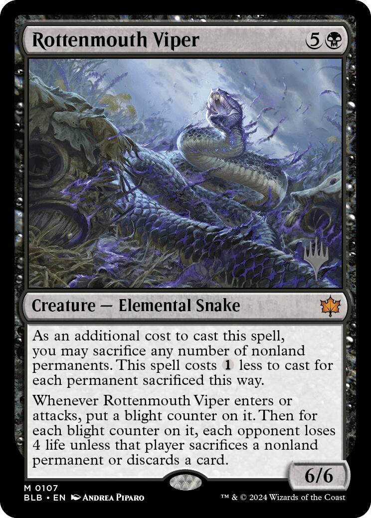 Rottenmouth Viper (Promo Pack) [Bloomburrow Promos] | Lots Moore NSW